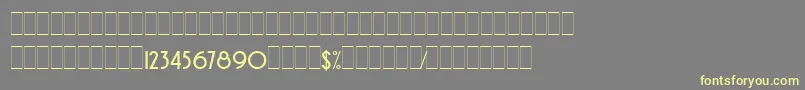 Fonte AvenidaAltsLetPlain.1.0 – fontes amarelas em um fundo cinza