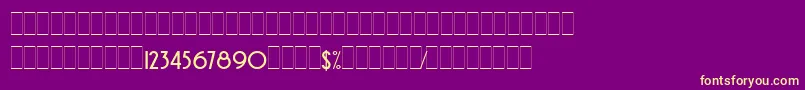 AvenidaAltsLetPlain.1.0-fontti – keltaiset fontit violetilla taustalla