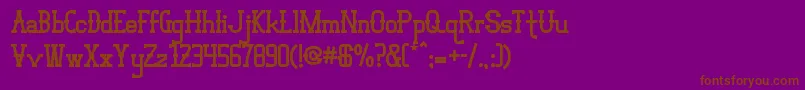 VloderstoneBlack2 Font – Brown Fonts on Purple Background