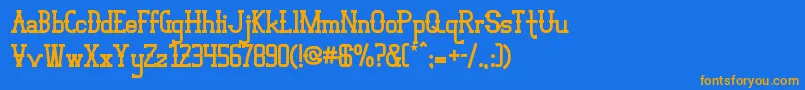 VloderstoneBlack2 Font – Orange Fonts on Blue Background