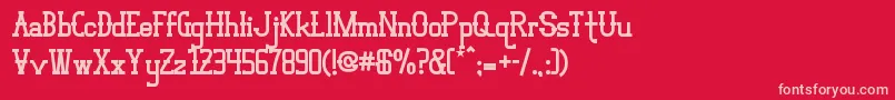 VloderstoneBlack2 Font – Pink Fonts on Red Background