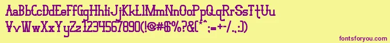 Шрифт VloderstoneBlack2 – фиолетовые шрифты на жёлтом фоне