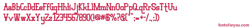 VloderstoneBlack2 Font – Red Fonts on White Background