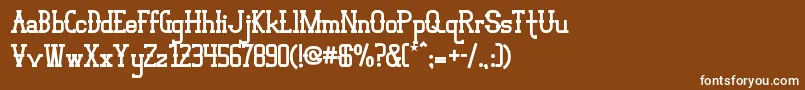 VloderstoneBlack2 Font – White Fonts on Brown Background