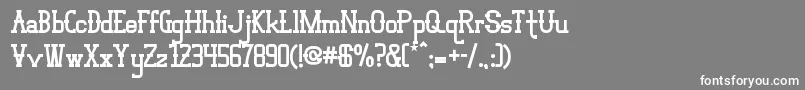 フォントVloderstoneBlack2 – 灰色の背景に白い文字