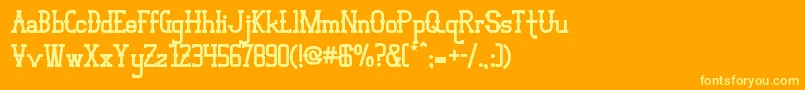 フォントVloderstoneBlack2 – オレンジの背景に黄色の文字