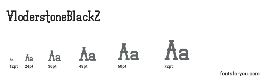 Размеры шрифта VloderstoneBlack2