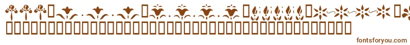 Шрифт KrFleurFlairLines – коричневые шрифты на белом фоне