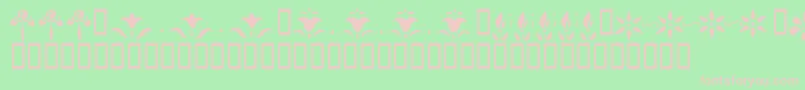 KrFleurFlairLines Font – Pink Fonts on Green Background