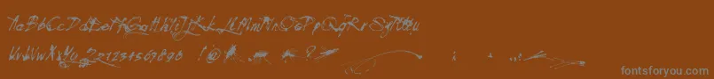 Mosquito Font – Gray Fonts on Brown Background