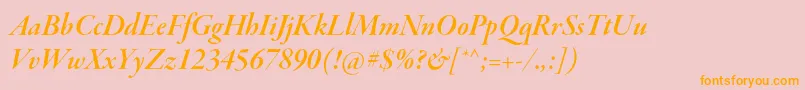 GaramondpremrproSmbditdisp Font – Orange Fonts on Pink Background