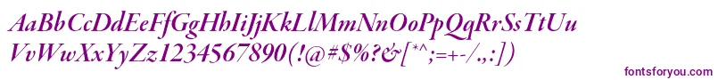 GaramondpremrproSmbditdisp Font – Purple Fonts on White Background