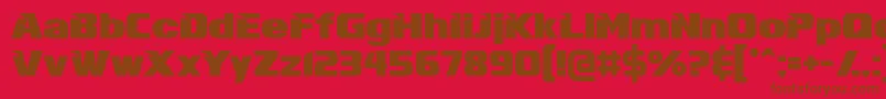 フォントInfinits – 赤い背景に茶色の文字