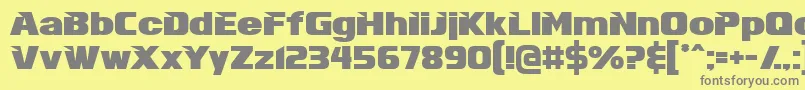 フォントInfinits – 黄色の背景に灰色の文字