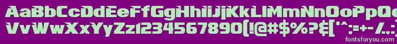 Infinits Font – Green Fonts on Purple Background