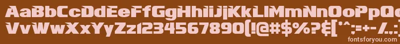 Шрифт Infinits – розовые шрифты на коричневом фоне