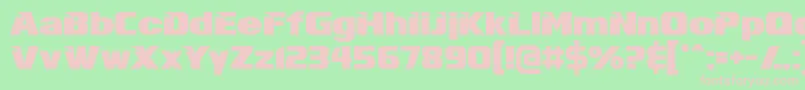 Infinits Font – Pink Fonts on Green Background