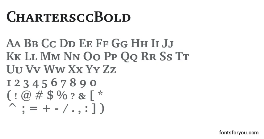 Czcionka ChartersccBold – alfabet, cyfry, specjalne znaki