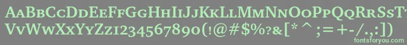 ChartersccBold Font – Green Fonts on Gray Background