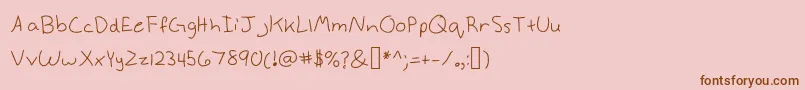 Anneke Font – Brown Fonts on Pink Background