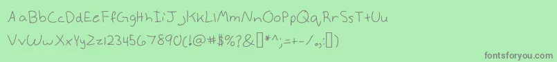 Lisätietoja Anneke-fontista Anneke-fontti – harmaat kirjasimet vihreällä taustalla