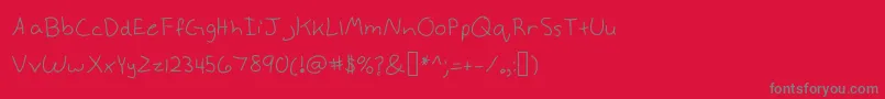 Anneke Font – Gray Fonts on Red Background