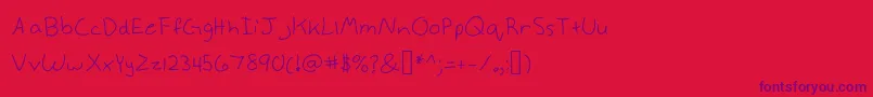 Anneke Font – Purple Fonts on Red Background