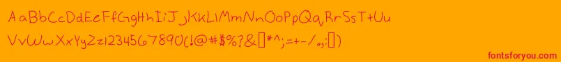 Anneke Font – Red Fonts on Orange Background