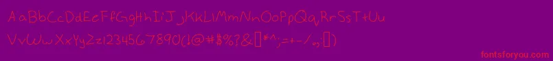 Anneke Font – Red Fonts on Purple Background