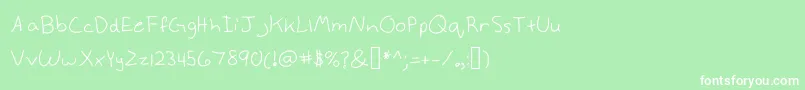 Anneke Font – White Fonts on Green Background
