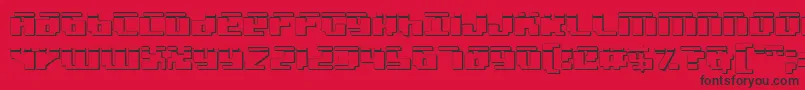 BadRobotLaser3D Font – Black Fonts on Red Background