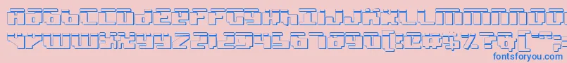 BadRobotLaser3D Font – Blue Fonts on Pink Background