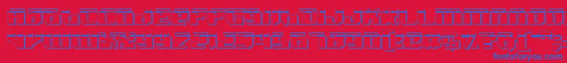 Fonte BadRobotLaser3D – fontes azuis em um fundo vermelho