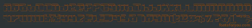 BadRobotLaser3D-fontti – ruskeat fontit mustalla taustalla