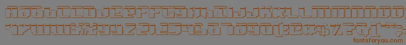 Czcionka BadRobotLaser3D – brązowe czcionki na szarym tle