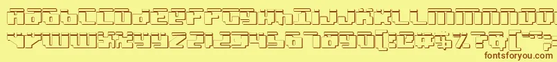BadRobotLaser3D Font – Brown Fonts on Yellow Background