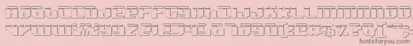 BadRobotLaser3D Font – Gray Fonts on Pink Background