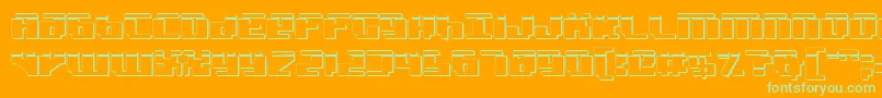 BadRobotLaser3D Font – Green Fonts on Orange Background