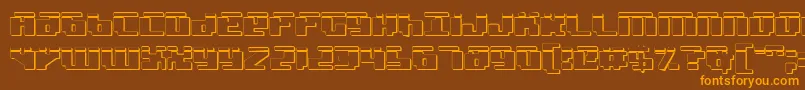 fuente BadRobotLaser3D – Fuentes Naranjas Sobre Fondo Marrón
