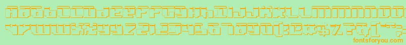 BadRobotLaser3D Font – Orange Fonts on Green Background