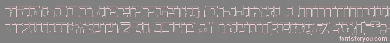 BadRobotLaser3D Font – Pink Fonts on Gray Background