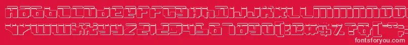 フォントBadRobotLaser3D – 赤い背景にピンクのフォント