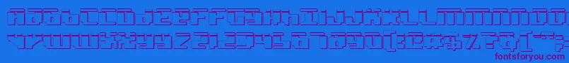 BadRobotLaser3D Font – Purple Fonts on Blue Background