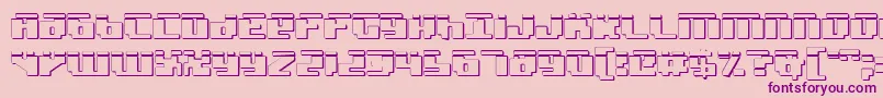 BadRobotLaser3D Font – Purple Fonts on Pink Background