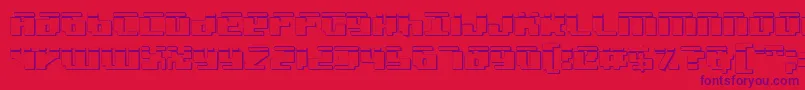 BadRobotLaser3D Font – Purple Fonts on Red Background