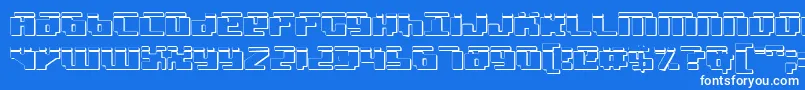 BadRobotLaser3D Font – White Fonts on Blue Background