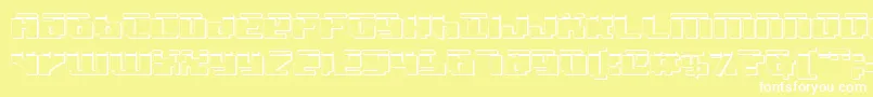 fuente BadRobotLaser3D – Fuentes Blancas Sobre Fondo Amarillo