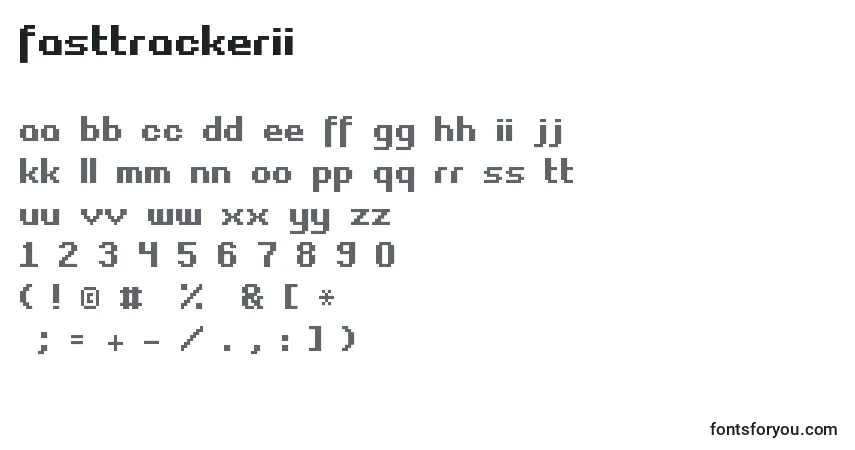 Czcionka FasttrackerIi – alfabet, cyfry, specjalne znaki
