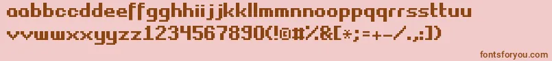 Шрифт FasttrackerIi – коричневые шрифты на розовом фоне