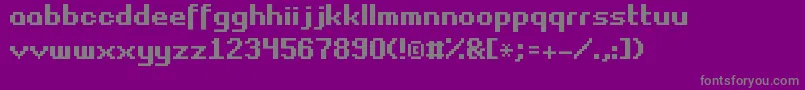 フォントFasttrackerIi – 紫の背景に灰色の文字